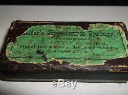 Civil War Era Hypodermic Syringe & Case F. G. Otto & Sons 64 Chatham St. N. Y