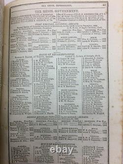 Civil War Era Tribune Almanacs Bound 1863-1872 Rebel