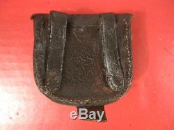 Civil War Era US Army Percussion Revolver Leather Cap Pouch C. S. Storms N. Y