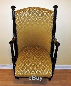 Civil War Era Victorian Campaign Folding Chair P. J. Hardy N. Y. 1867 Walnut & Gold