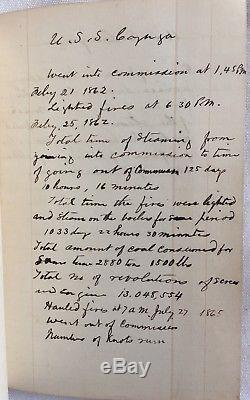 Civil War Handwritten Diary 1865 USS Cayuga End Of Service Galveston To New York
