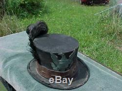 Civil War Hat w Ostrich Feather & Eagle Maker David Hat Co 11th Ave New York