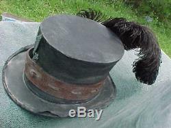 Civil War Hat w Ostrich Feather & Eagle Maker David Hat Co 11th Ave New York