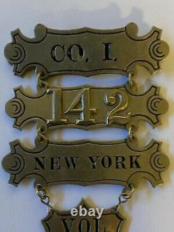 Civil War Ladder Badge 142nd New York Volunteer Infantry Especially Nice