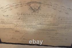 Civil War Ladder Badge & Discharge Paper Henry Barlett New York Vol. Cavalry