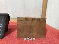 Civil War Leather Fuse Box Model 1862 NY With 2 Paper Fuse Packs 5 In Each