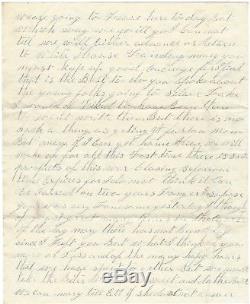 Civil War Letter 1st NY Dragoons On Orchard In Front Of Rebels, Shoulder Shot