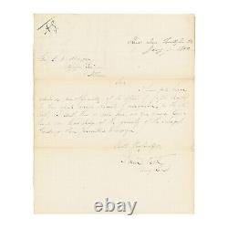 Civil War Letter Gen John J Peck to Gov Edwin D Morgan 62nd New York Officer