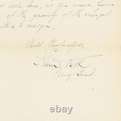 Civil War Letter Gen John J Peck to Gov Edwin D Morgan 62nd New York Officer