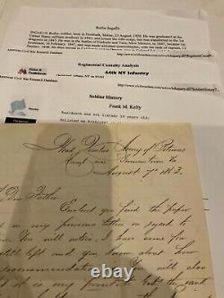 Civil War Letter Germantown Pa 1863 Gettysburg Veteran 44th NY Volunteers 37
