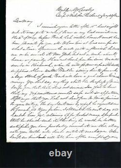 Civil War Letter from Colonel A T McReynolds 1st NY Cavalry Lincoln Cavalry