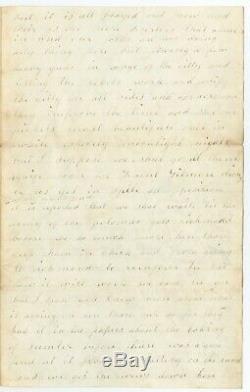 Civil War Letter re New York Soldier Reporting on Fort Sumter