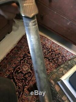 Civil War Militia Officers Sword Baker & McKinney NY Engraved Blade With Scabba