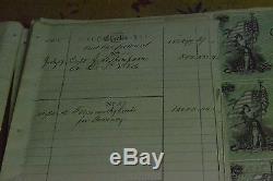Civil War NY State Army Allotment- 5 checks/sheet, 3 sheets, registar & binder
