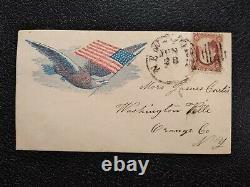 Civil War New York City (1861) #26 Flying Eagle with Flag Patriotic Cover