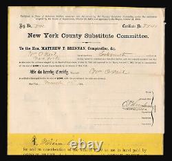 Civil War New York County Substitute Soldier Assignment Paper from 1864 #7741