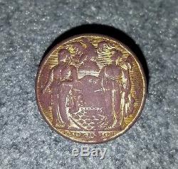 Civil War New York State Seal Button (NY 26 B) 23mm Dug Fredericksburg, Va