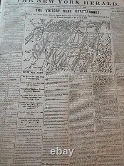 Civil War Newspapers- CHATTANOOGA VICTORY- A COMPLETE ROUT OF BRAGG'S FORCES