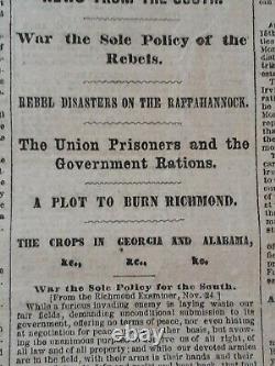 Civil War Newspapers- CHATTANOOGA VICTORY- A COMPLETE ROUT OF BRAGG'S FORCES