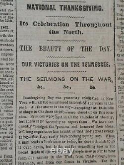 Civil War Newspapers- CHATTANOOGA VICTORY- A COMPLETE ROUT OF BRAGG'S FORCES