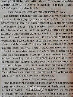 Civil War Newspapers- CHATTANOOGA VICTORY- A COMPLETE ROUT OF BRAGG'S FORCES