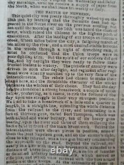 Civil War Newspapers- FUNERAL OF COMMODORE LEVY 1st JEWISH COMMANDER, J W BOOTH