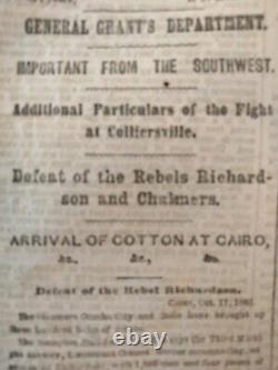 Civil War Newspapers- GETTYSBURG SOLDIERS CEMETERY DAVID WILLS, BRISTOE STATION