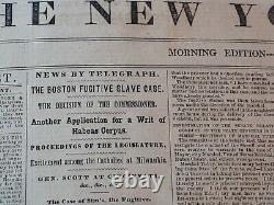 Civil War Newspapers- Thomas Simms- Boston Fugitive Slave Case, Negro Convention