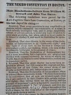 Civil War Newspapers- Thomas Simms- Boston Fugitive Slave Case, Negro Convention