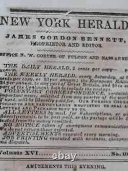 Civil War Newspapers- Thomas Simms- Boston Fugitive Slave Case, Negro Convention