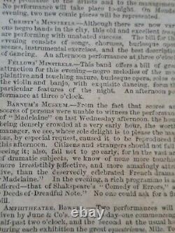 Civil War Newspapers- Thomas Simms- Boston Fugitive Slave Case, Negro Convention