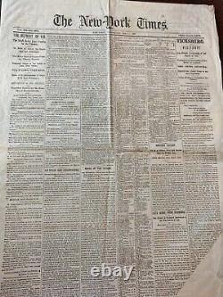 Civil War Newspapers- VICKSBURG- VICTORY! GENERAL GRANT'S JULY 4th CELEBRATION