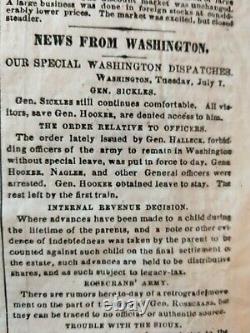 Civil War Newspapers- VICKSBURG- VICTORY! GENERAL GRANT'S JULY 4th CELEBRATION