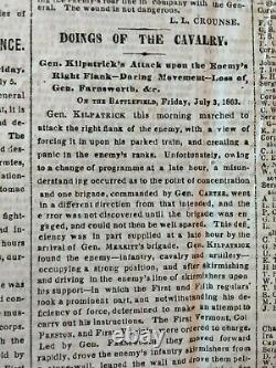 Civil War Newspapers- VICKSBURG- VICTORY! GENERAL GRANT'S JULY 4th CELEBRATION