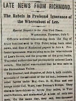 Civil War Newspapers- VICKSBURG- VICTORY! GENERAL GRANT'S JULY 4th CELEBRATION