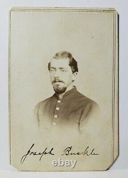 Civil War Officer 2nd NY Heavy Artillery 1st Lt Joseph Buckle ID'd CDV Photo