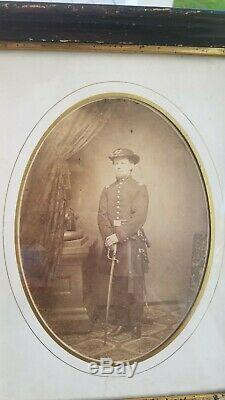 Civil War Officer Large Albumen Image ID'd Phipps Lake 64th New York Infantry