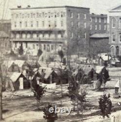 Civil War Photo Atlanta Georgia Camp 107th Regt New York troops yellow mount