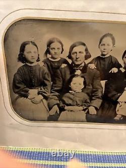 Civil War. Tintype Photo Large Family Utica N. Y Jordan Brothers Photographer 28