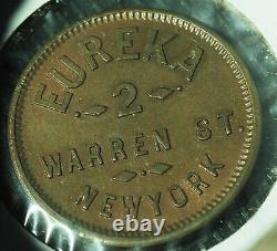 Civil War Token, 1863, New York NY630N-4a, M. S. Brown, Eureka, Gem BU, R2