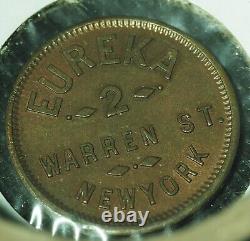 Civil War Token, 1863, New York NY630N-4a, M. S. Brown, Eureka, Gem BU, R2