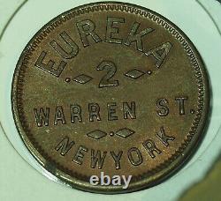 Civil War Token, 1863, New York NY630N-4a, M. S. Brown, Eureka, Gem BU, R2