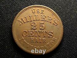 Civil War Token 630AY-1a New York NY Use Millers R2 Scarce Nice Token