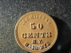 Civil War Token 630AY-1a New York NY Use Millers R2 Scarce Nice Token