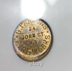 Civil War Token New York NY G Parsons Fireworks F-630BE-6B R9 NGC MS63 pc57