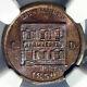 Civil War Token Peter Warmkessel, Ny Ms62 Bn Ngc, 630bz-1a, Toning