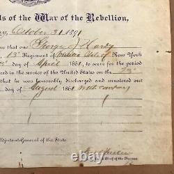 Civil War Union Soldier Enlistment Records 1891 State of New York April 23 1861