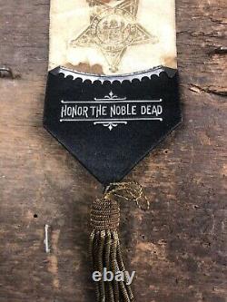 Civil War Veteran Weaver GAR Post No. 576 Smyrna NY Memorial Ribbon Medal Badge