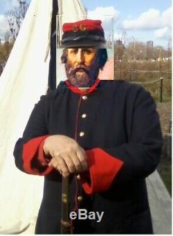 Civil War reenactor Union Army with NY State buttons coat, trousers, kepi, belt