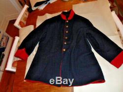 Civil War reenactor Union Army with NY State buttons coat, trousers, kepi, belt
